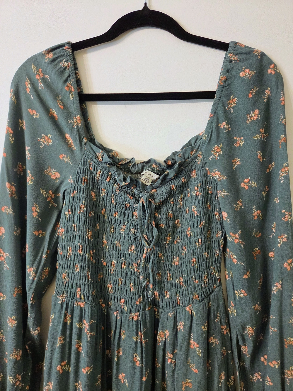 American Eagle Green Floral Midi Dress - Picture 6 of 10